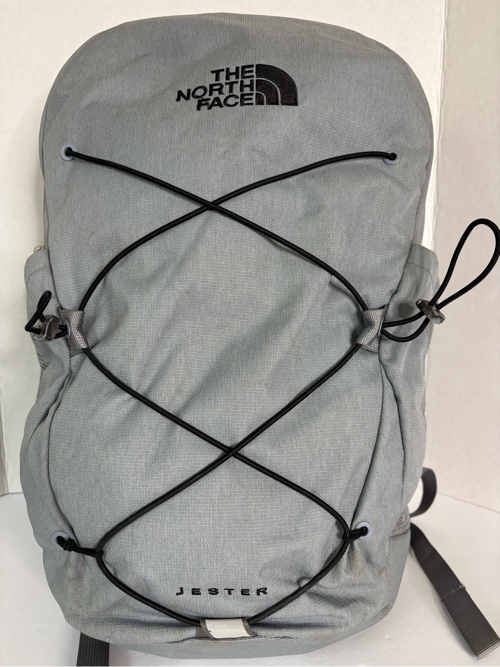 The North Face Jester Backpack - Light Gray with Black Bungee